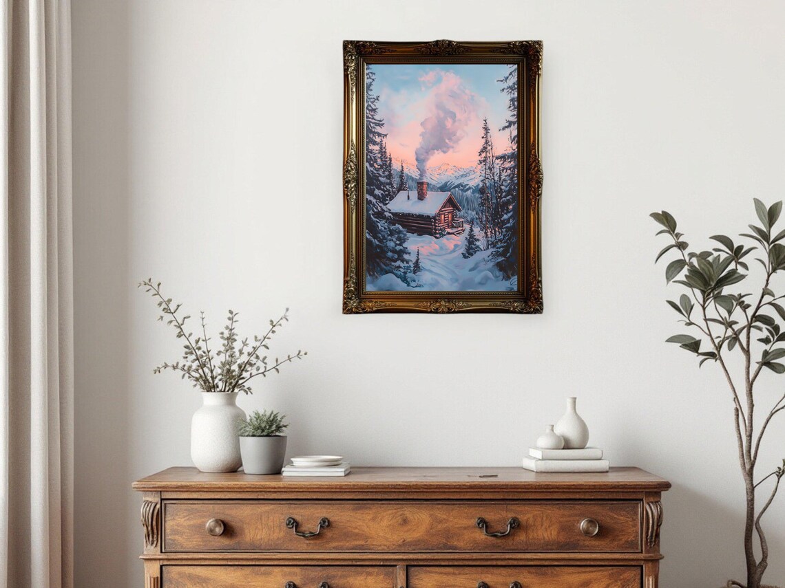 Cozy Cabin In Snowy Forest, Winter Wonderland - Image 2