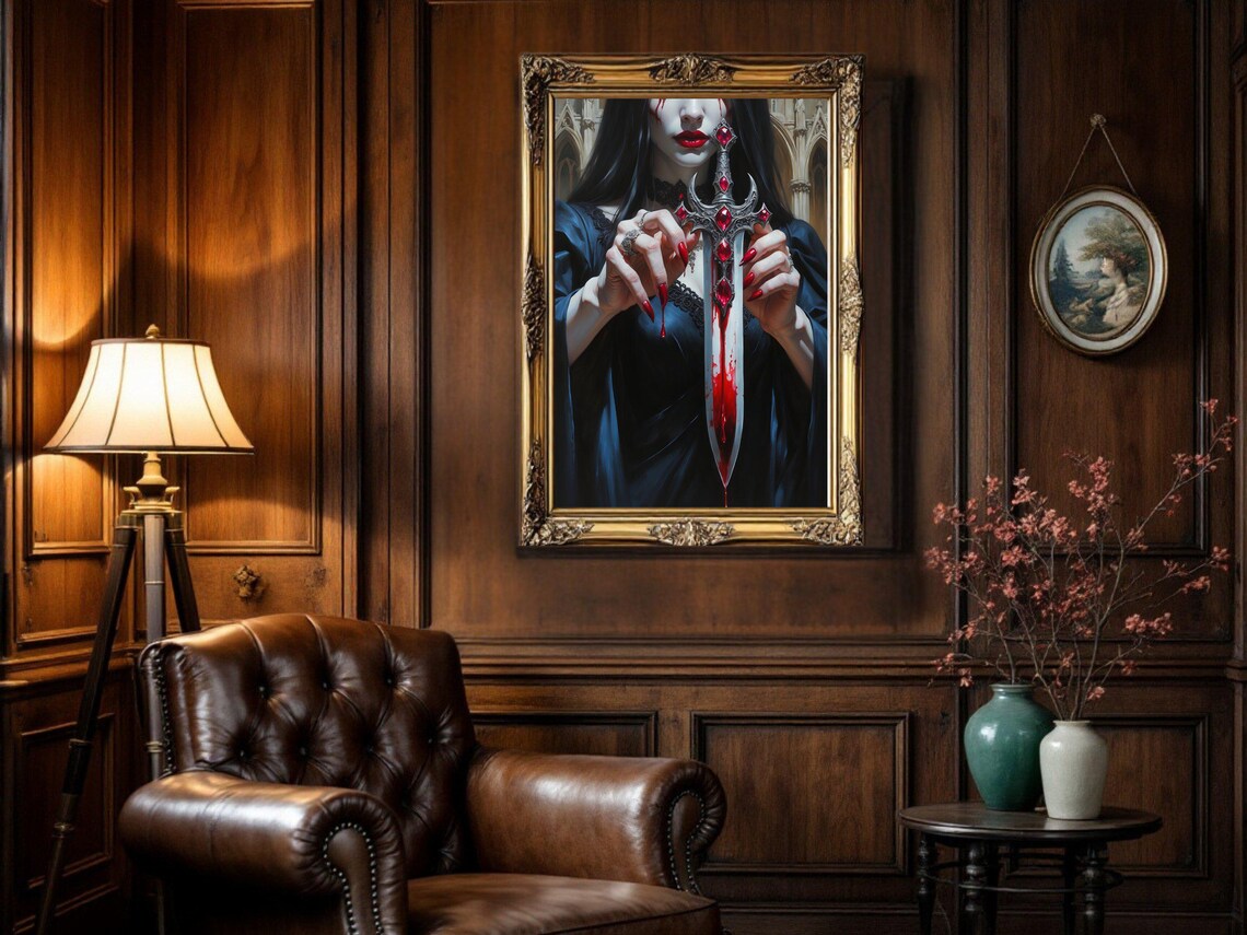 Gothic Vampire, Dark Fantasy Horror Artwork - Image 3