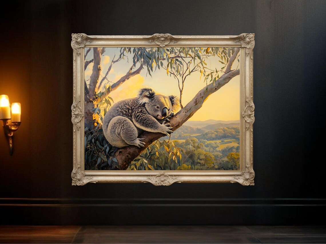 Koala Bear Art Print, Australian Wildlife Decor