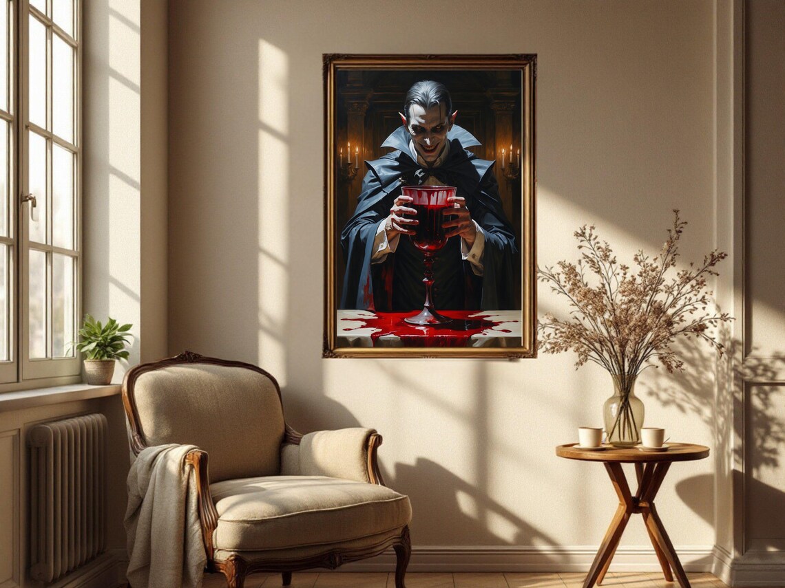 Gothic Vampire, Dark Fantasy Horror Art Poster - Image 2