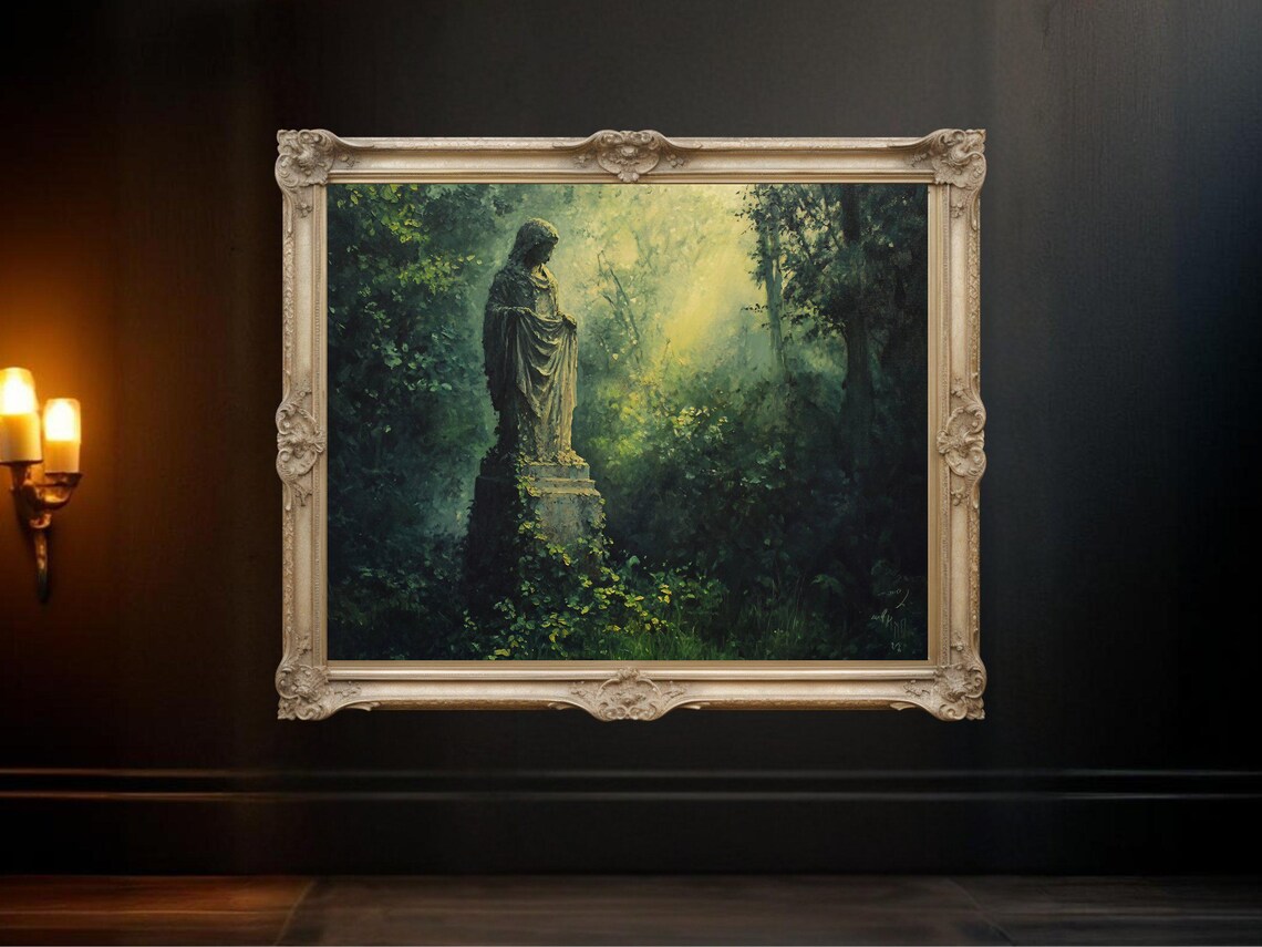 Enchanted Forest Statue, Mysterious Garden Sculpture