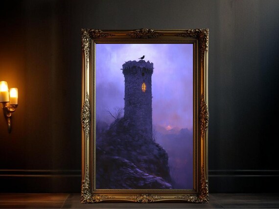 Gothic Castle Dark Academia Fantasy Landscape