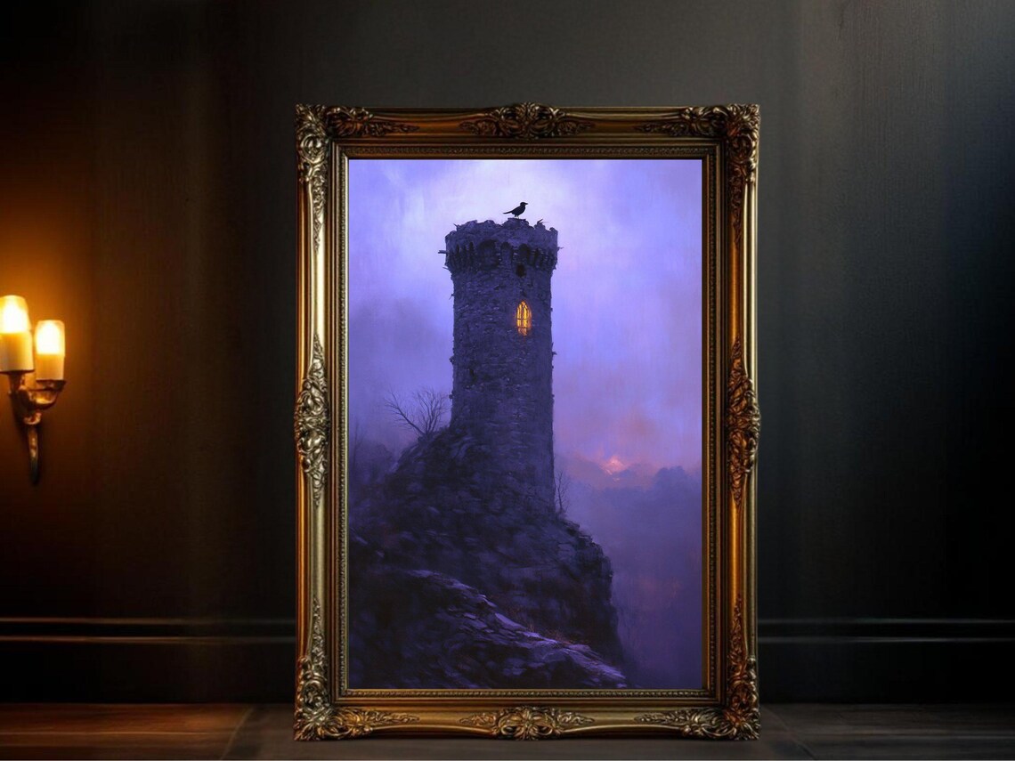 Gothic Castle Dark Academia Fantasy Landscape
