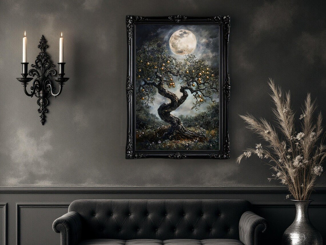 Enchanting Moonlit Tree, Mystical Night Scene - Image 2