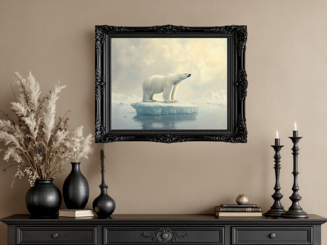 Polar Bear Art Print, Arctic Animal Photography - Image 3