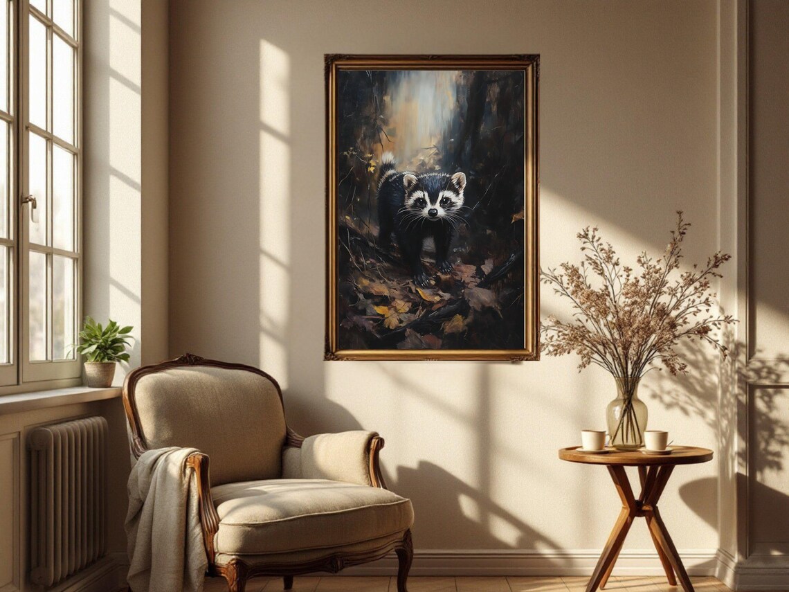Adorable Raccoon - Contemporary Travel Poster - Image 2