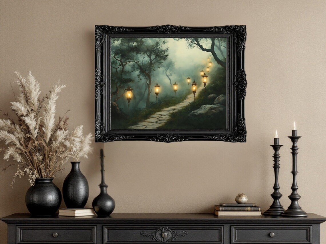 Enchanted Forest Path Art Print, Mystical Landscape - Image 2