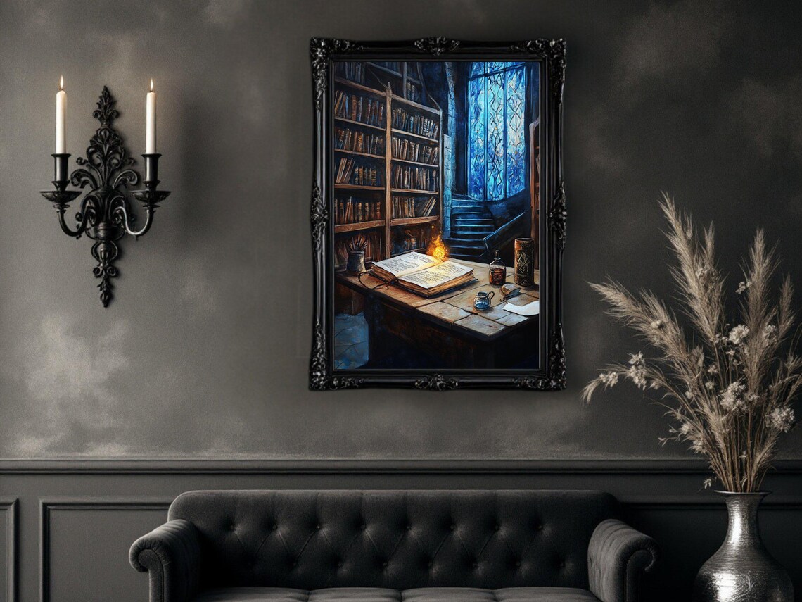 Enchanted Library, Magical Bookstore Art Print - Image 2