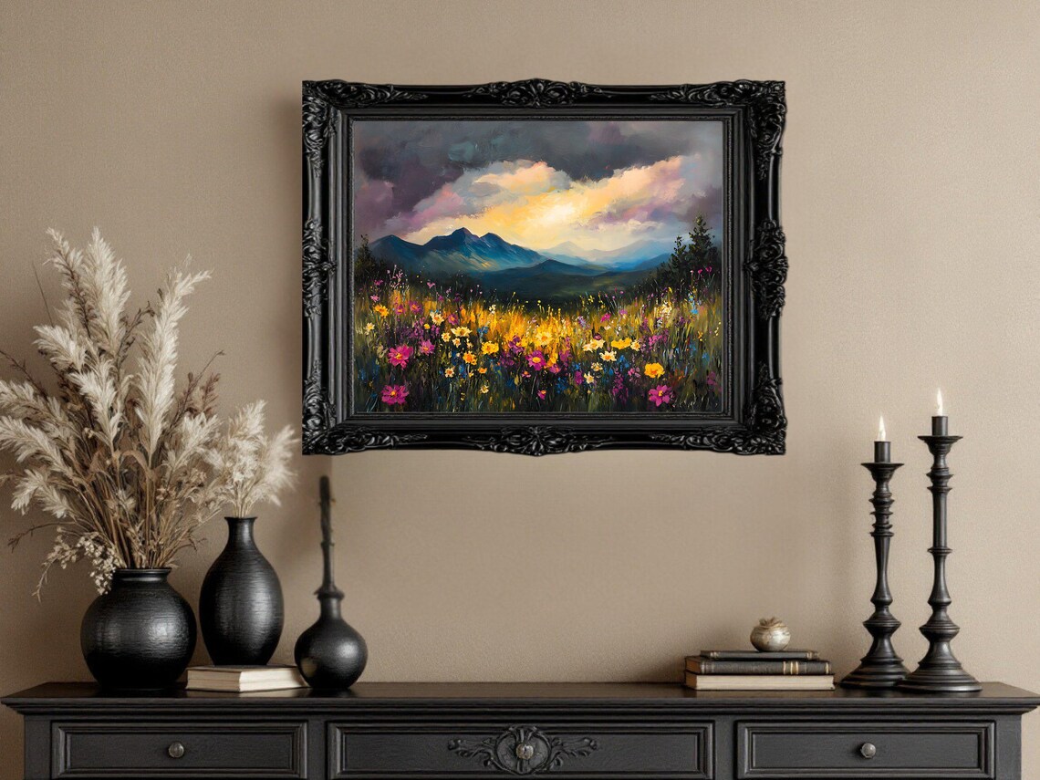 Mountain View Landscape, Nature-Inspired Art Print - Image 2