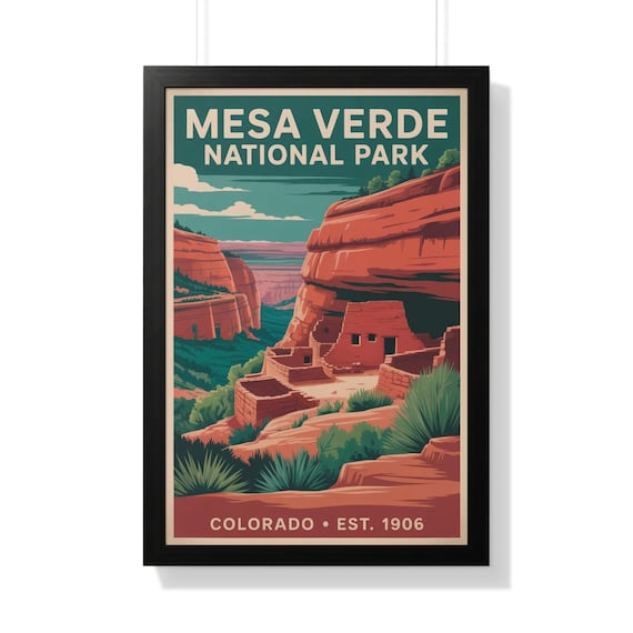 Mesa Verde National Park Colorado Ancient Cliff Dwellings Poster