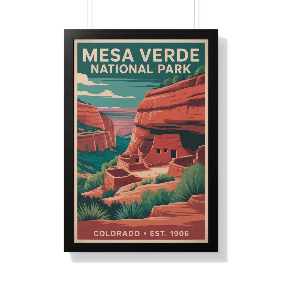 Mesa Verde National Park Colorado Ancient Cliff Dwellings Poster