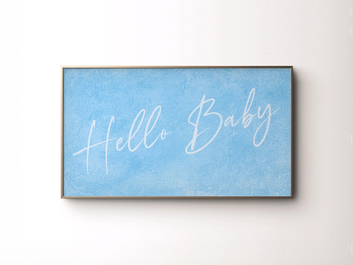 Hello Baby Minimalist Baby Shower Art Print