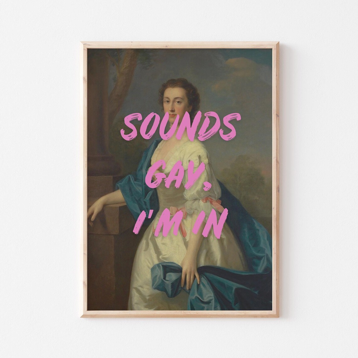Funny Sounds Gay I'm In Pink Brushstroke Classical Art Poster