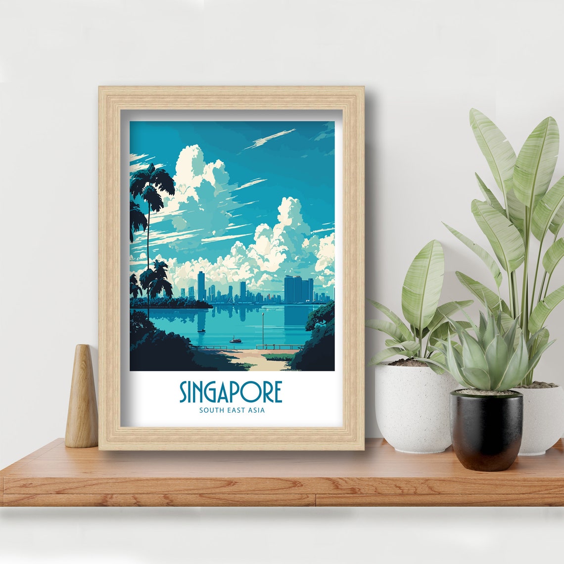 Singapore South East Asia Waterfront Skyline Tropical Cloud Poster - Image 5