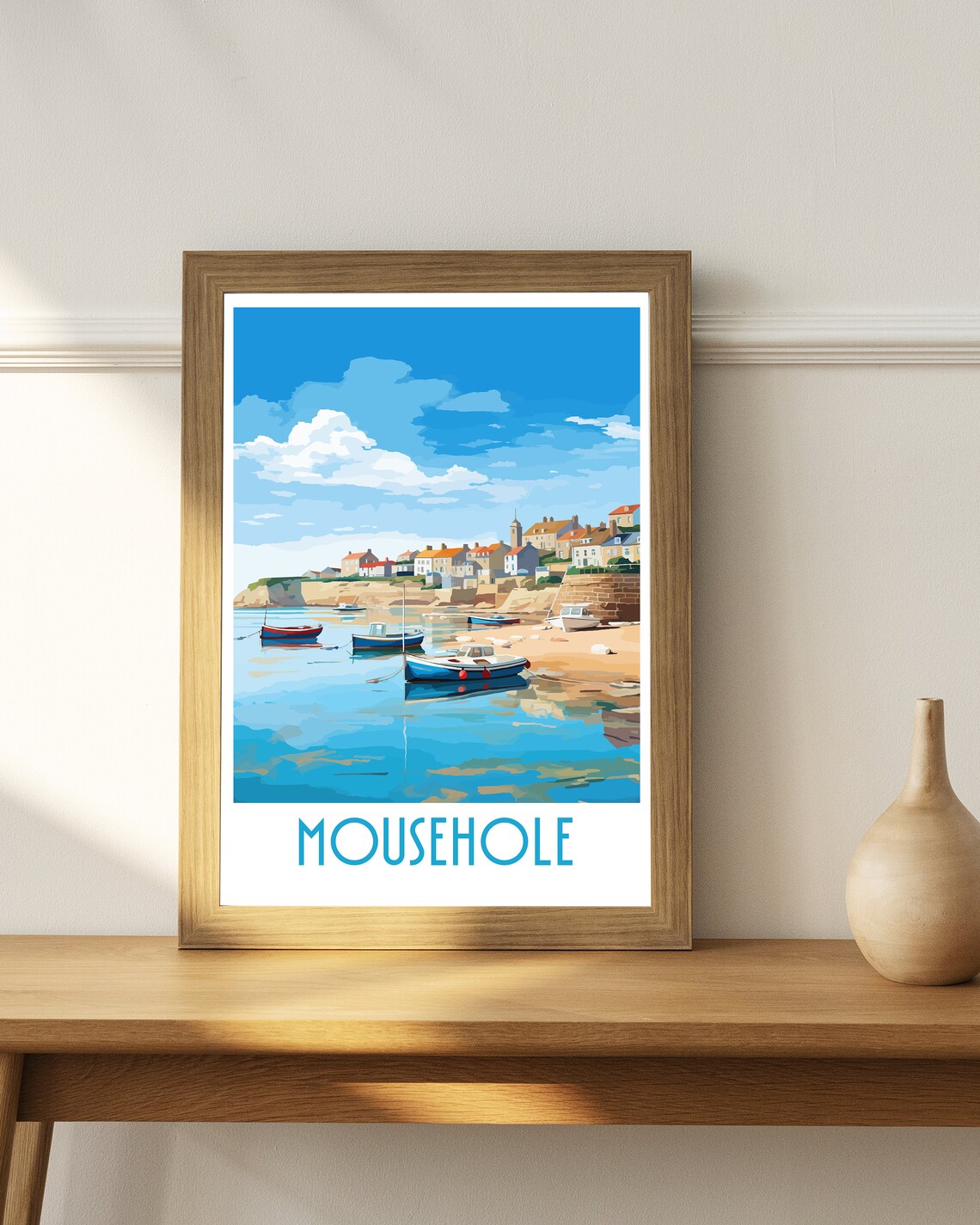 Mousehole Cornwall Travel Poster, Place-Name Art Print - Image 5