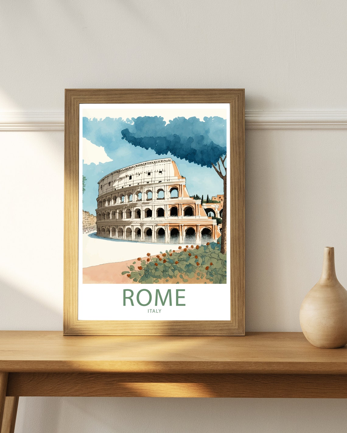 Rome Italy Colosseum Watercolor Amphitheater Ruins Landmark Poster - Image 4