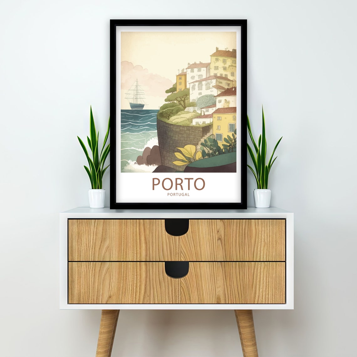 Porto Travel Print Wall Art Porto Travel Poster Gift Porto Portugal Scenic Wall Art Porto Portugal Gift For Porto Portugal Scenic Artwork - Image 2