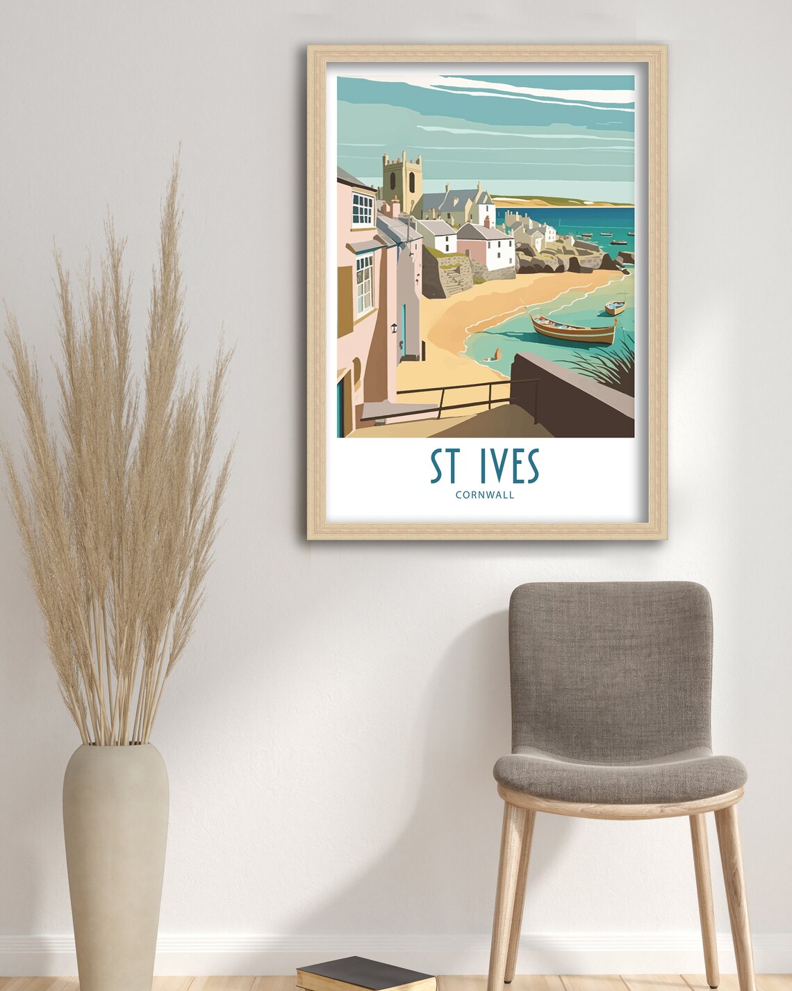 St Ives Cornwall Travel Poster, Home Decoration - Image 2
