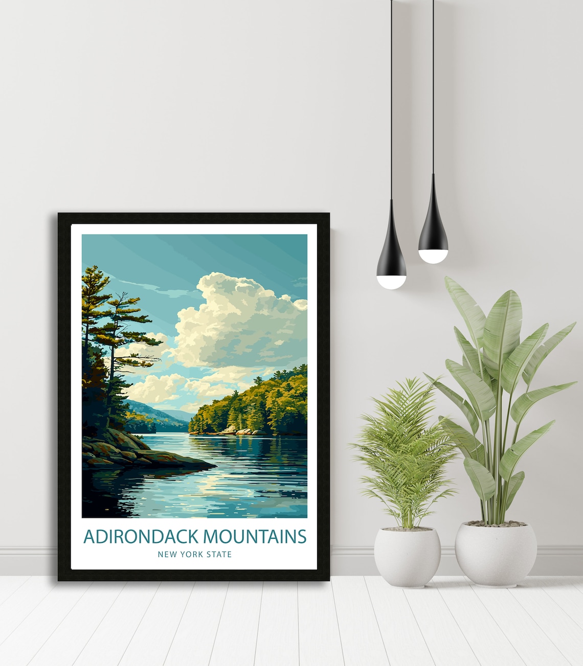 Adirondack Mountains Travel Poster, Mountain Landscape - Image 4