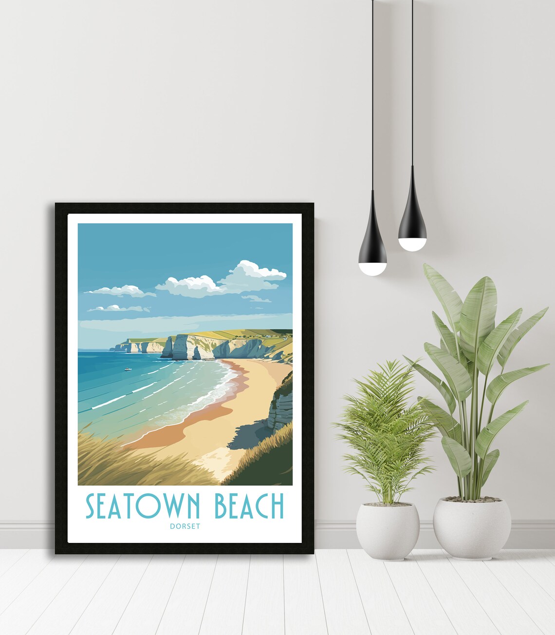 Seatown Beach Dorset Travel Poster - Image 5