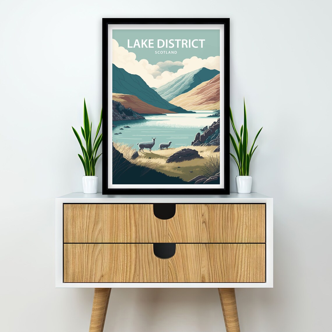 Lake District Travel Poster, Travel Art Print - Image 5