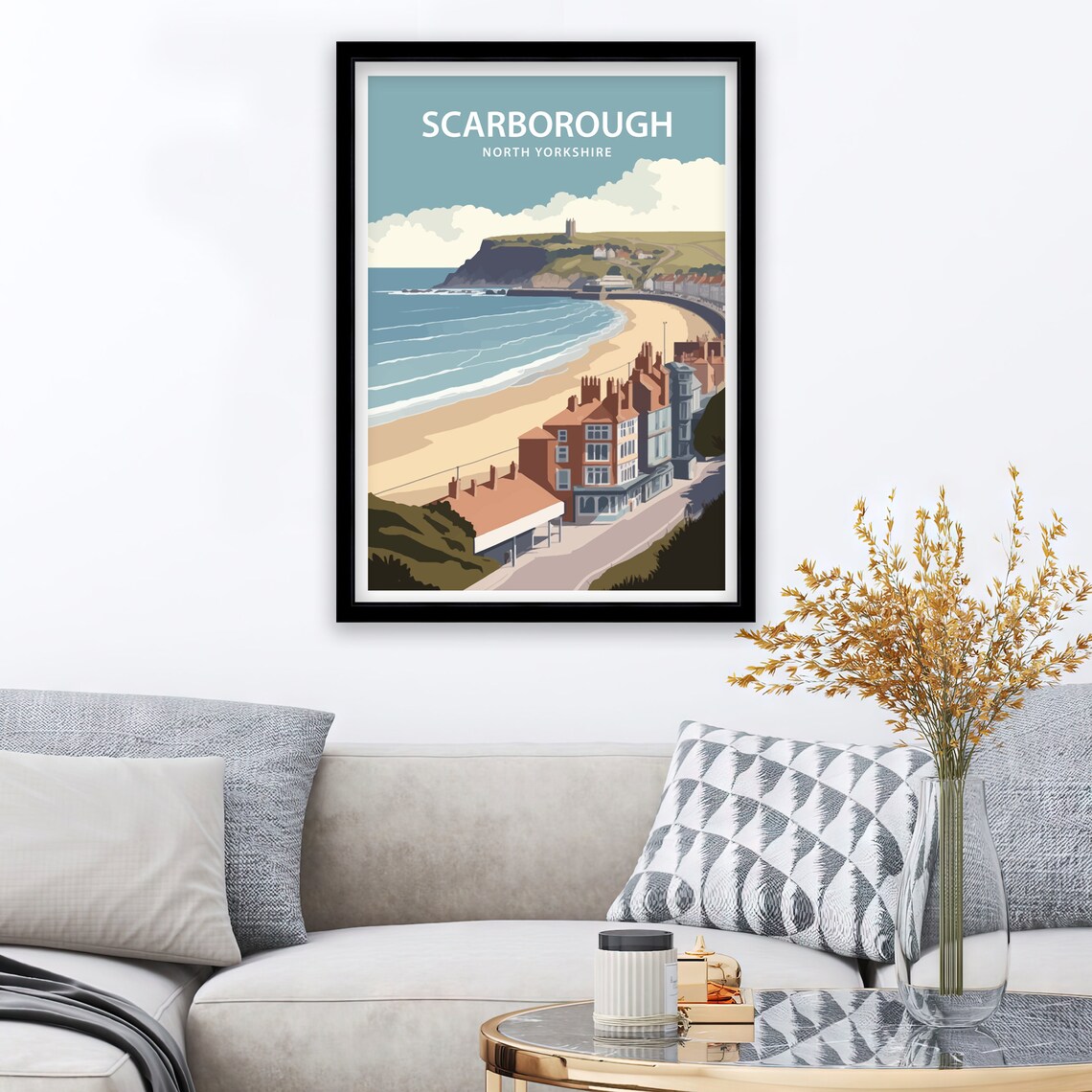 Scarborough Travel Poster, Yorkshire Scenery Art Print - Image 2