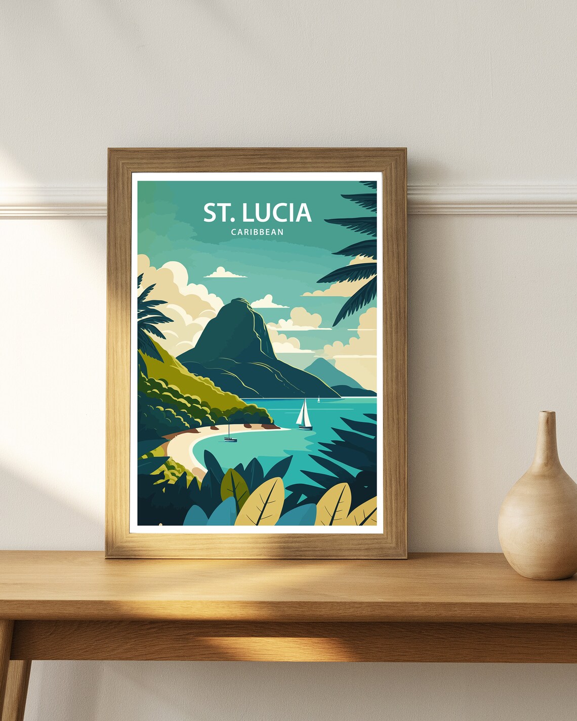 Saint Lucia Travel Poster, Island Wall Art - Image 3
