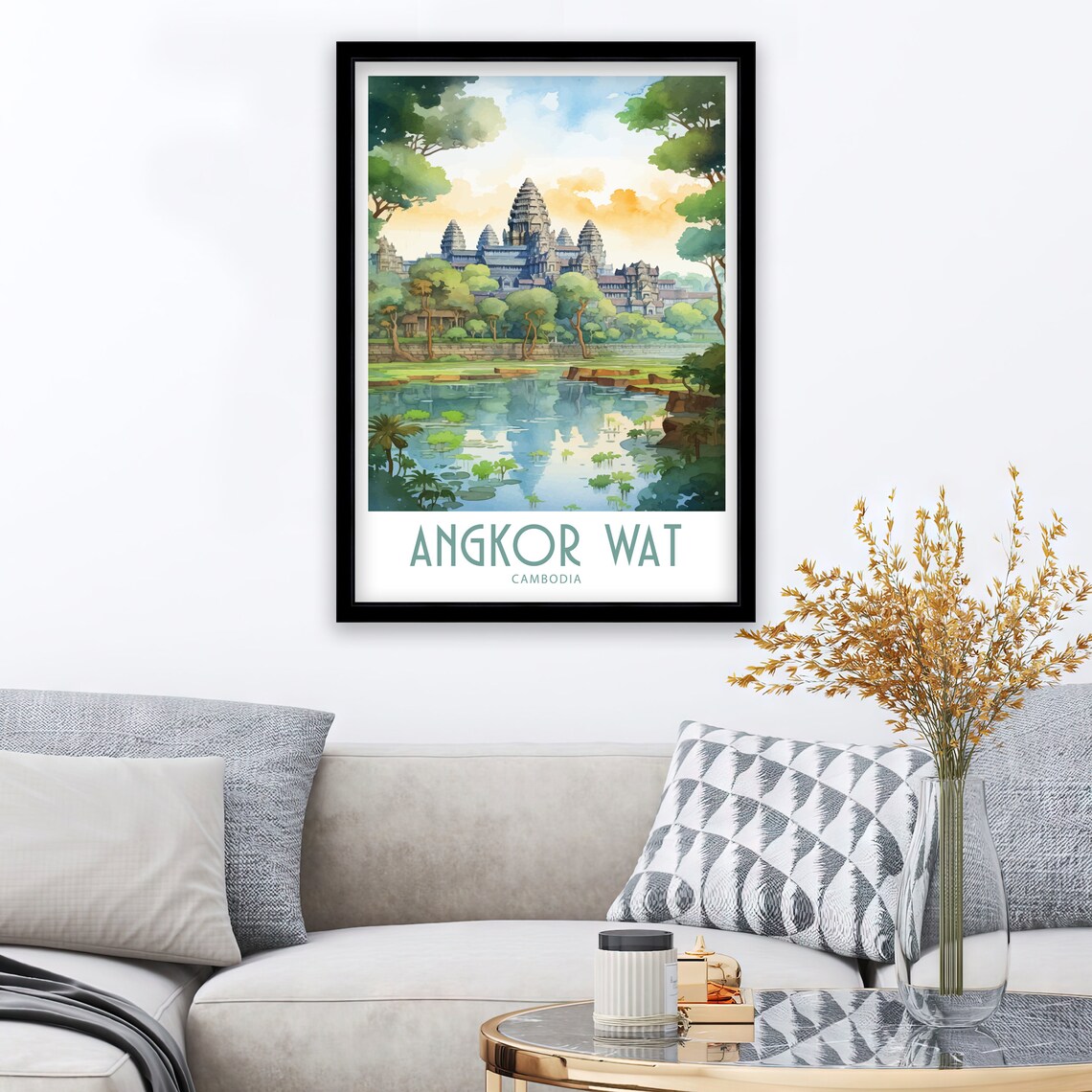 Angkor Wat Travel Print Home Decor Wall Art Print - Image 3