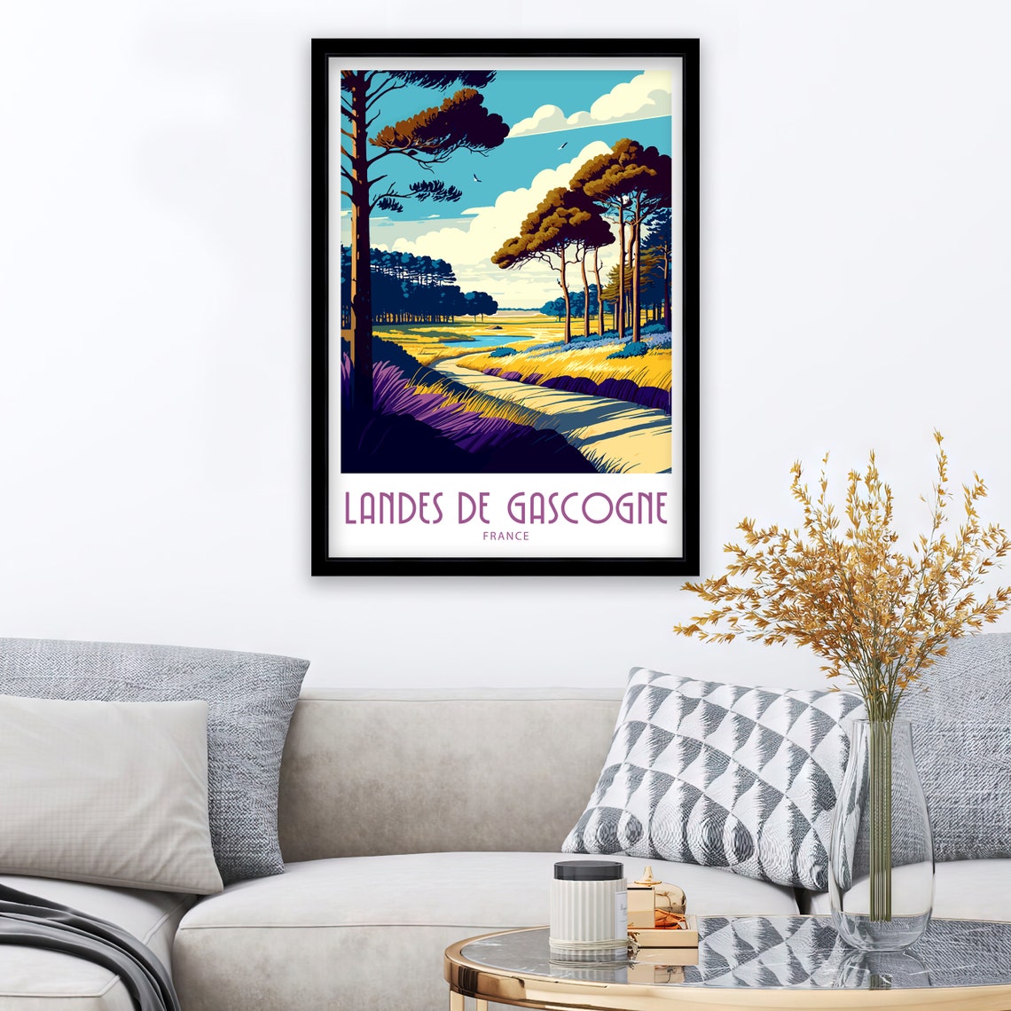 Landes De Gascogne Park Travel Print Landes De Gascogne Park France Poster Home Dcor Landes De Gascogne Park France Art Wall Hanging Gift - Image 3