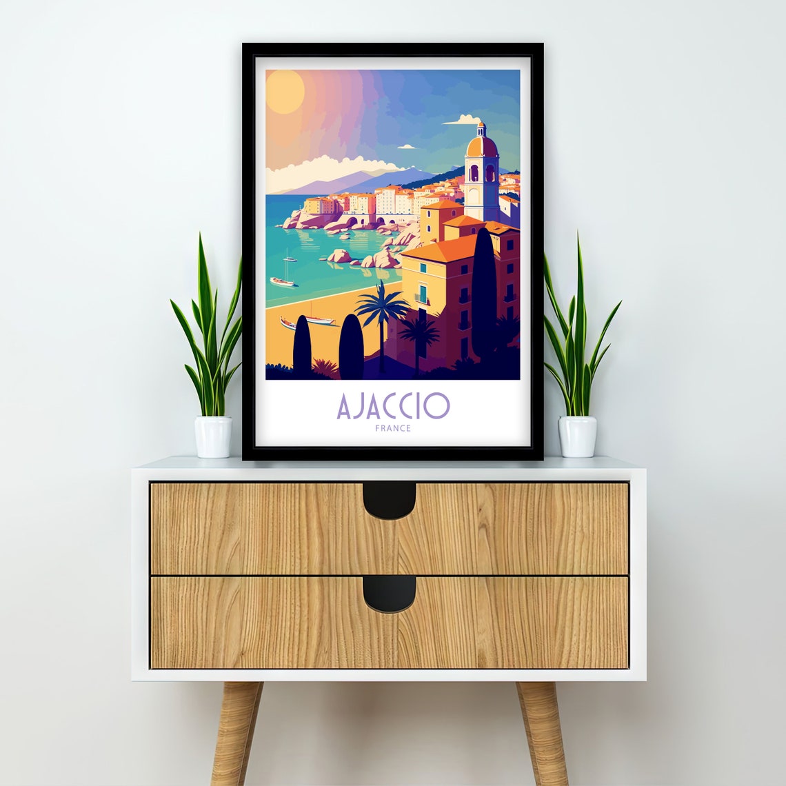Ajaccio Travel Print Ajaccio France Poster Home Dcor Ajaccio France Art Print Ajaccio French Room Print Ajaccio France Wall Decor Ajaccio - Image 3