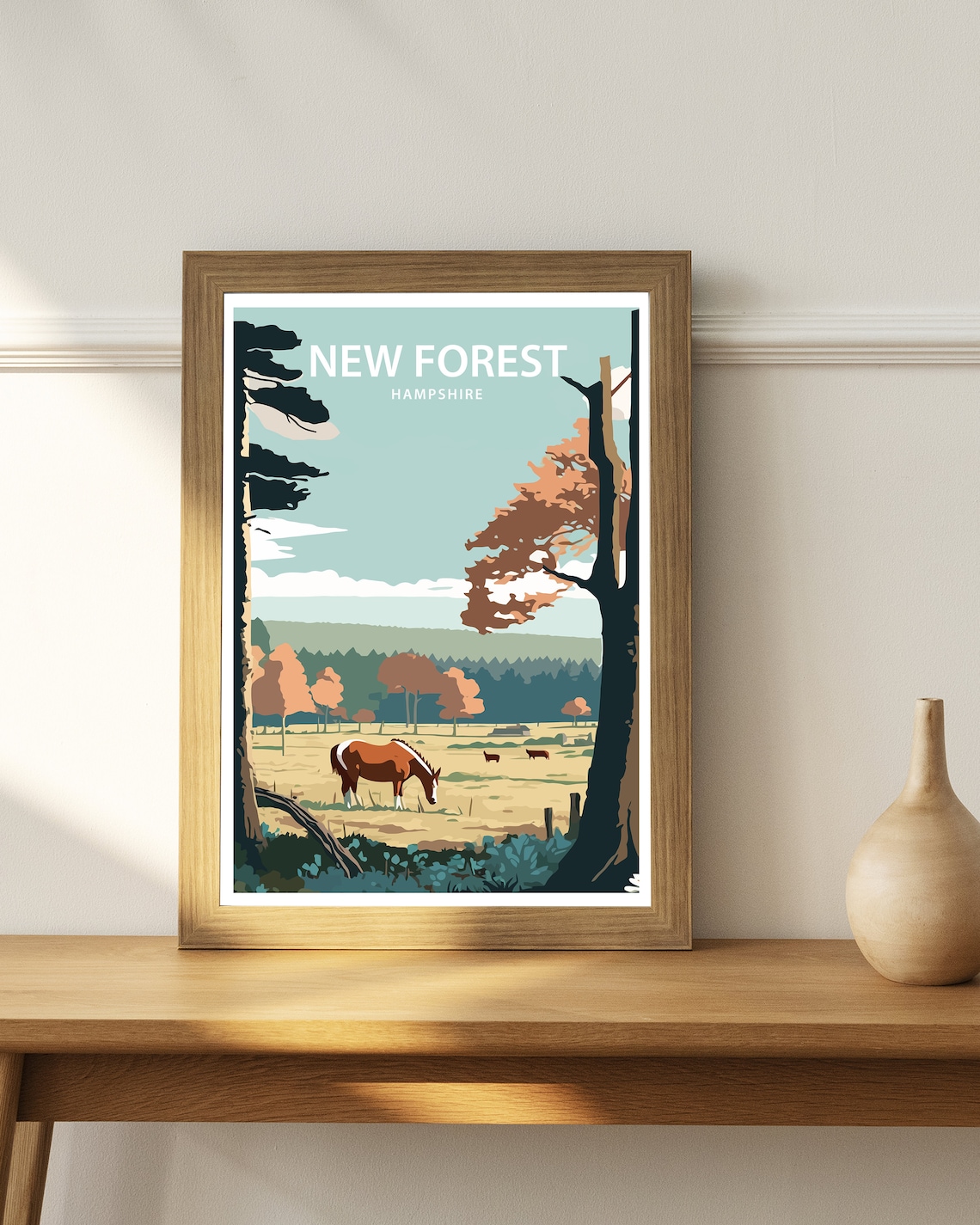 New Forest Ponies, Hampshire National Forest Art Print - Image 3