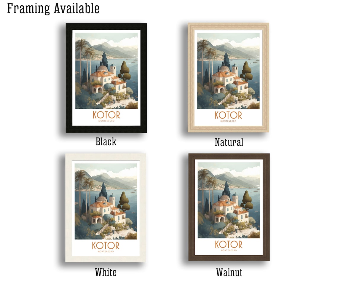 Kotor Travel Poster, Montenegro Scenic Wall Art - Image 2