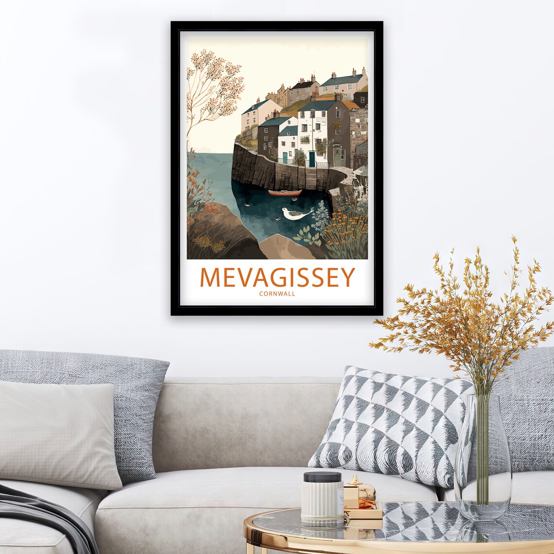 Mevagissey Travel Poster, Cornwall Wall Art - Image 3