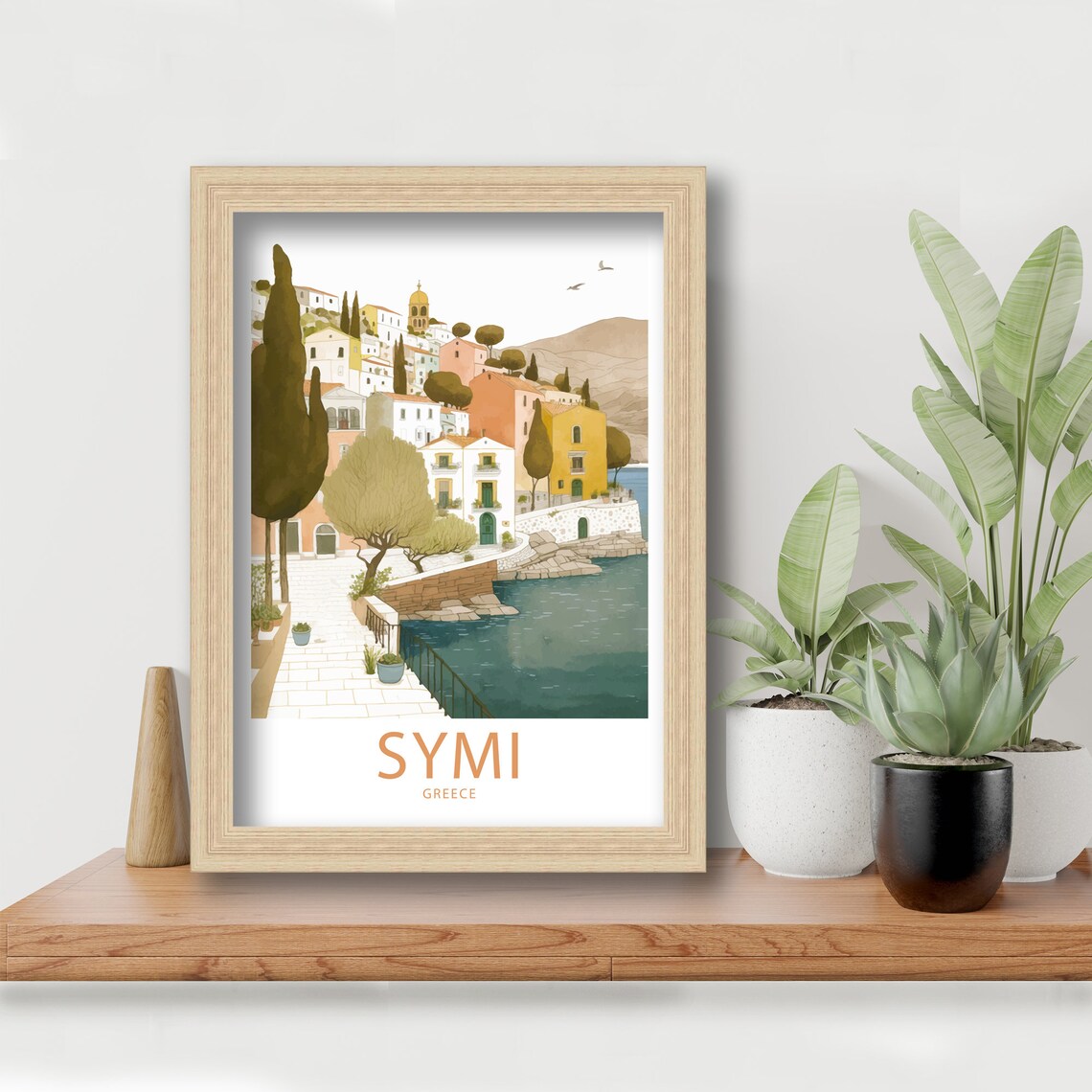 Symi Greece Travel Poster, Europe Wall Decor - Image 6
