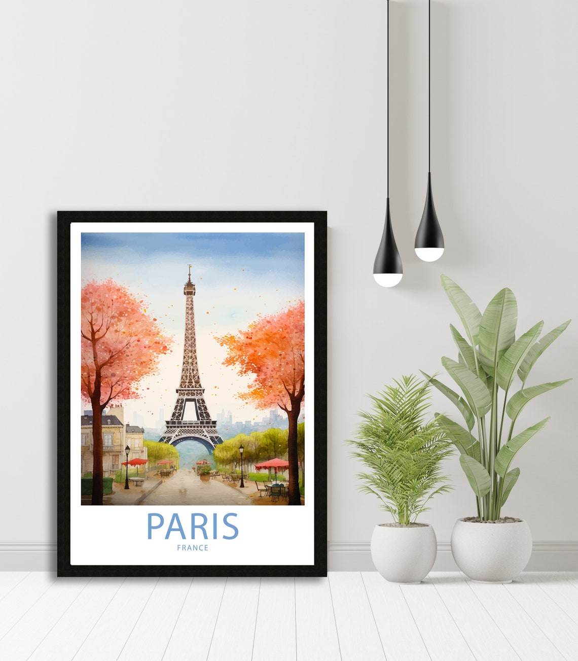 Eiffel Tower Paris Travel Print Wall Art Paris France Travel Poster Wall Hanging Home Dcor Paris France Gift Lover Paris France Art Lover - Image 5