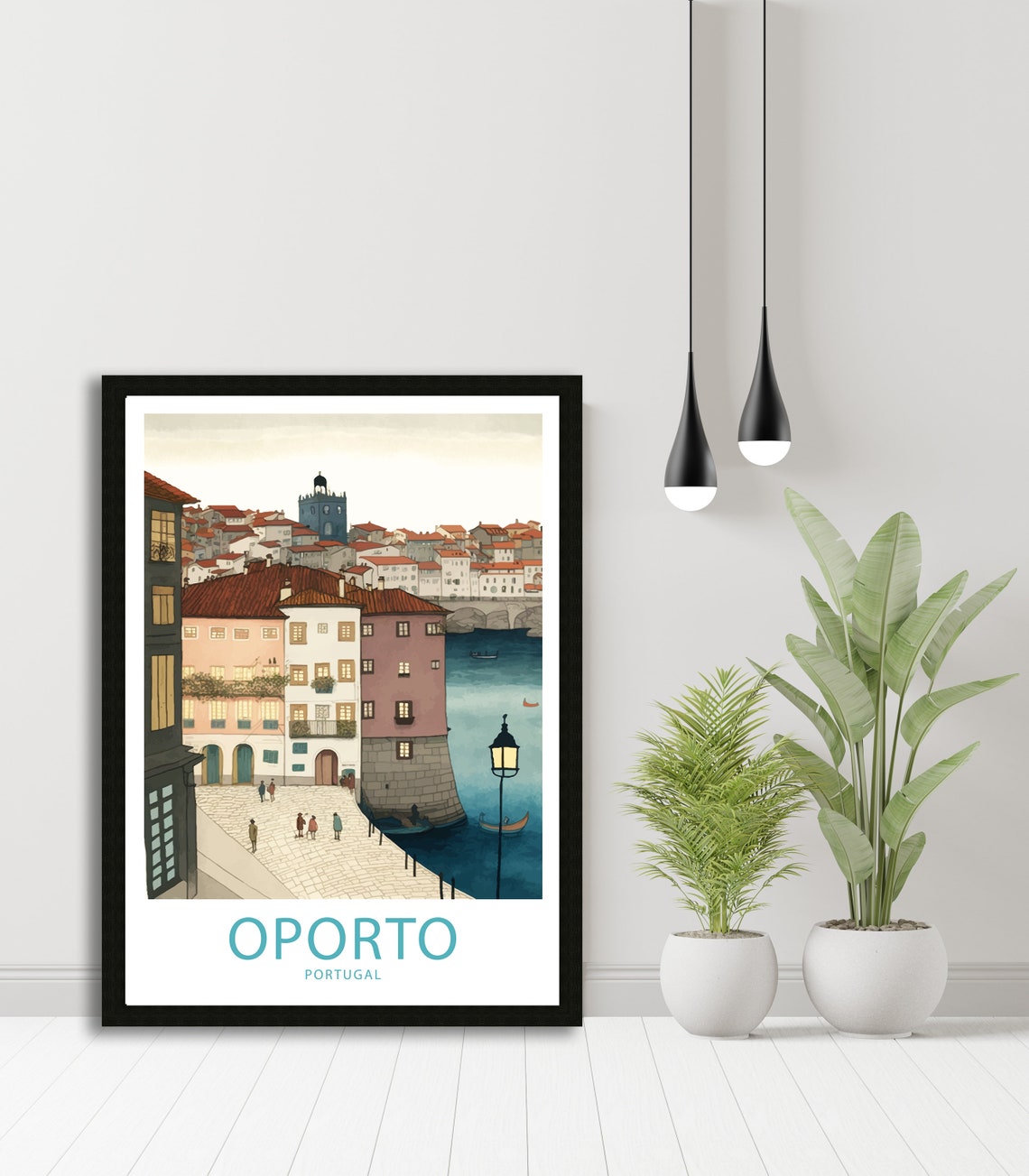 Oporto Travel Print Wall Art Oporto Portugal Travel Poster Gift For Oporto Scenery Wall Art Oporto Gift Wall Art Porto Portugal Island Print - Image 5