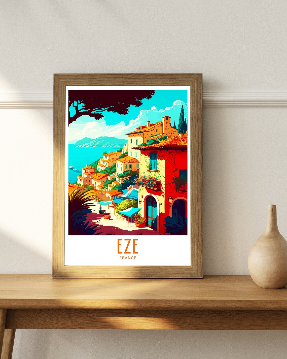 Eze France Travel Poster, European Wall Decor - Image 5