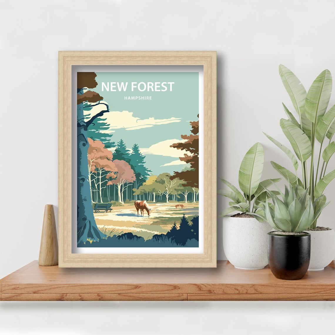 New Forest Ponies Art Print, Hampshire National Forest - Image 5