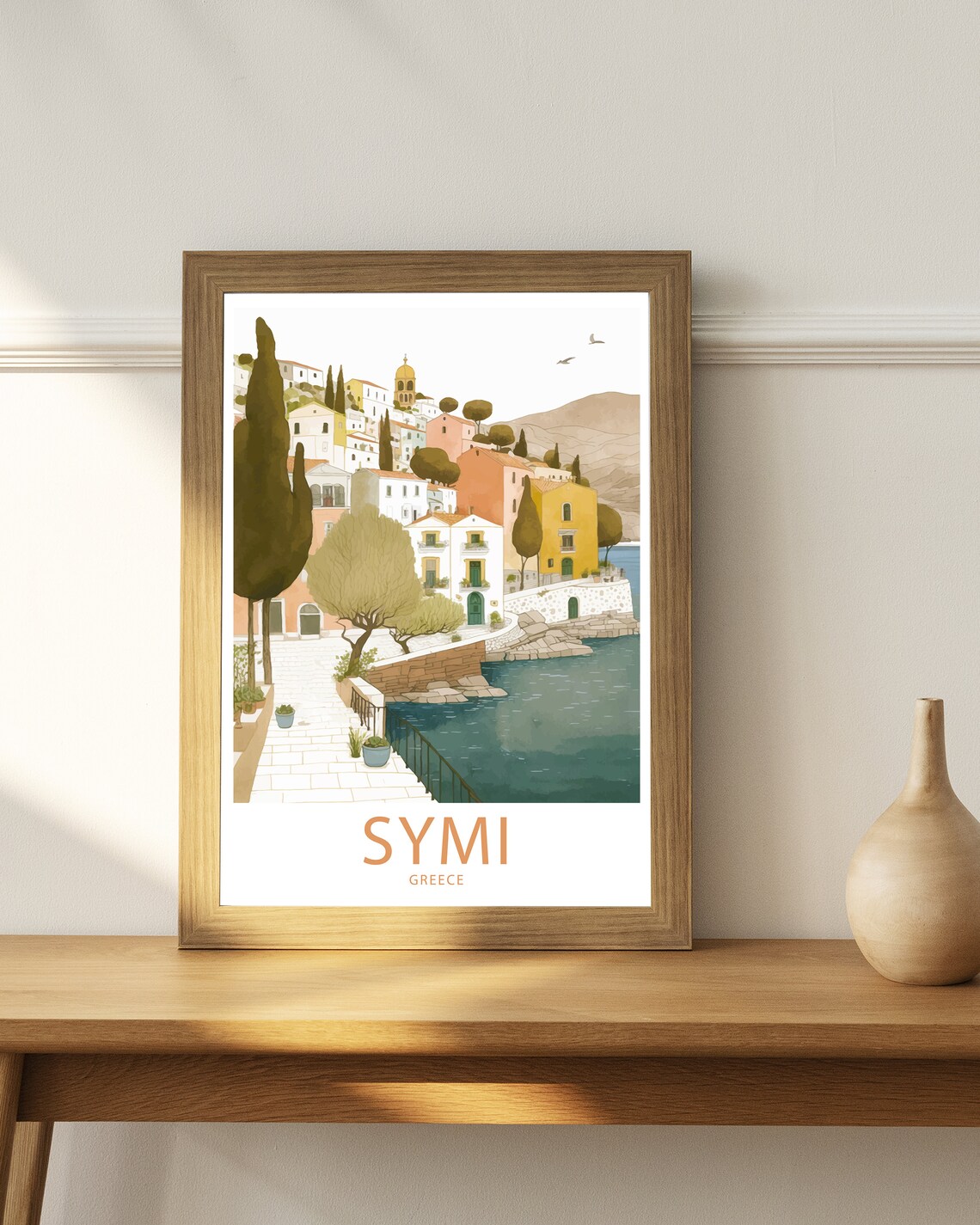 Symi Greece Travel Poster, Europe Wall Decor - Image 4
