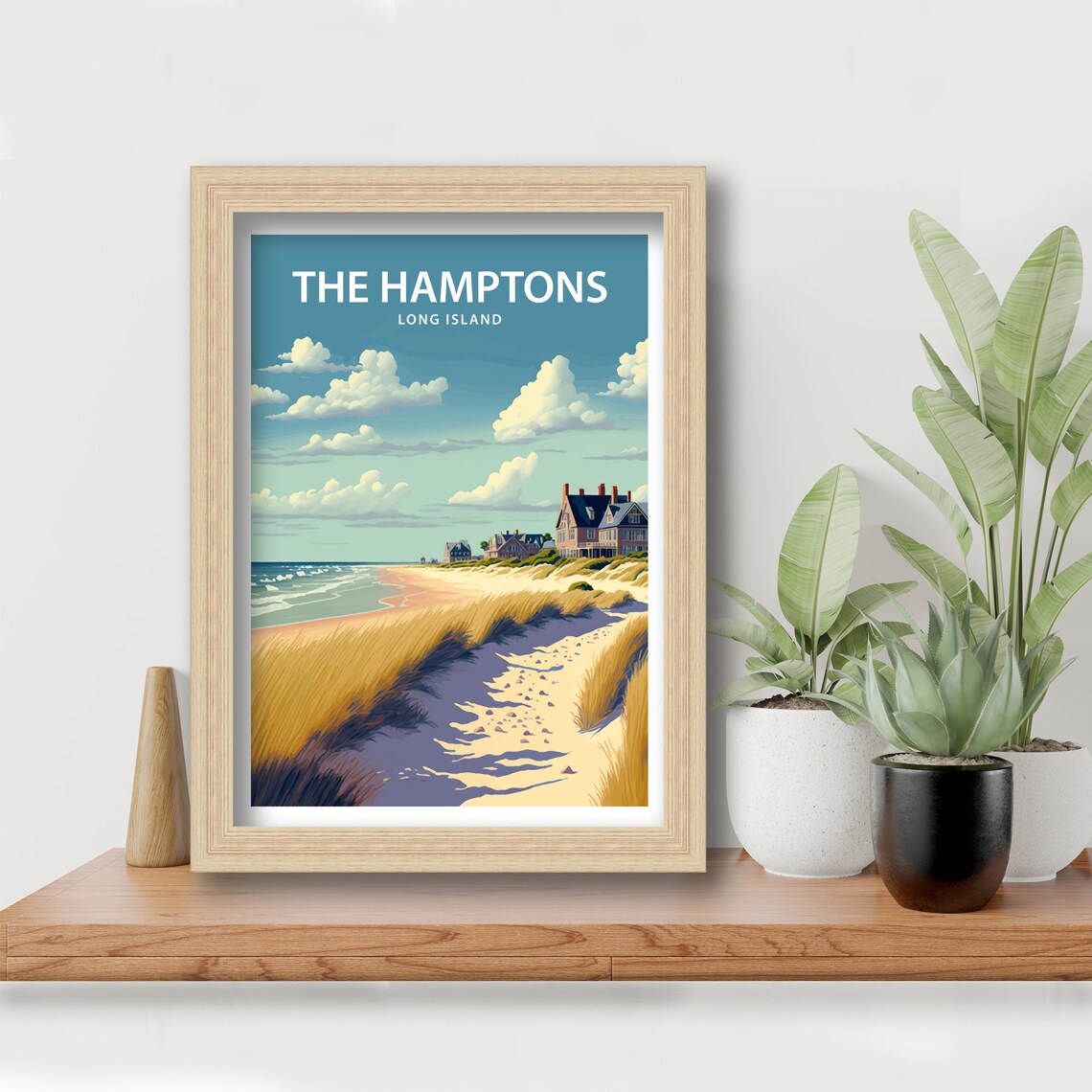 The Hamptons Beach Travel Poster, Long Island - Image 5