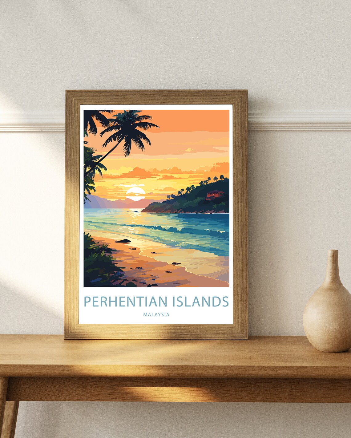 Perhentian Islands Travel Poster, Malaysia Art Print - Image 5