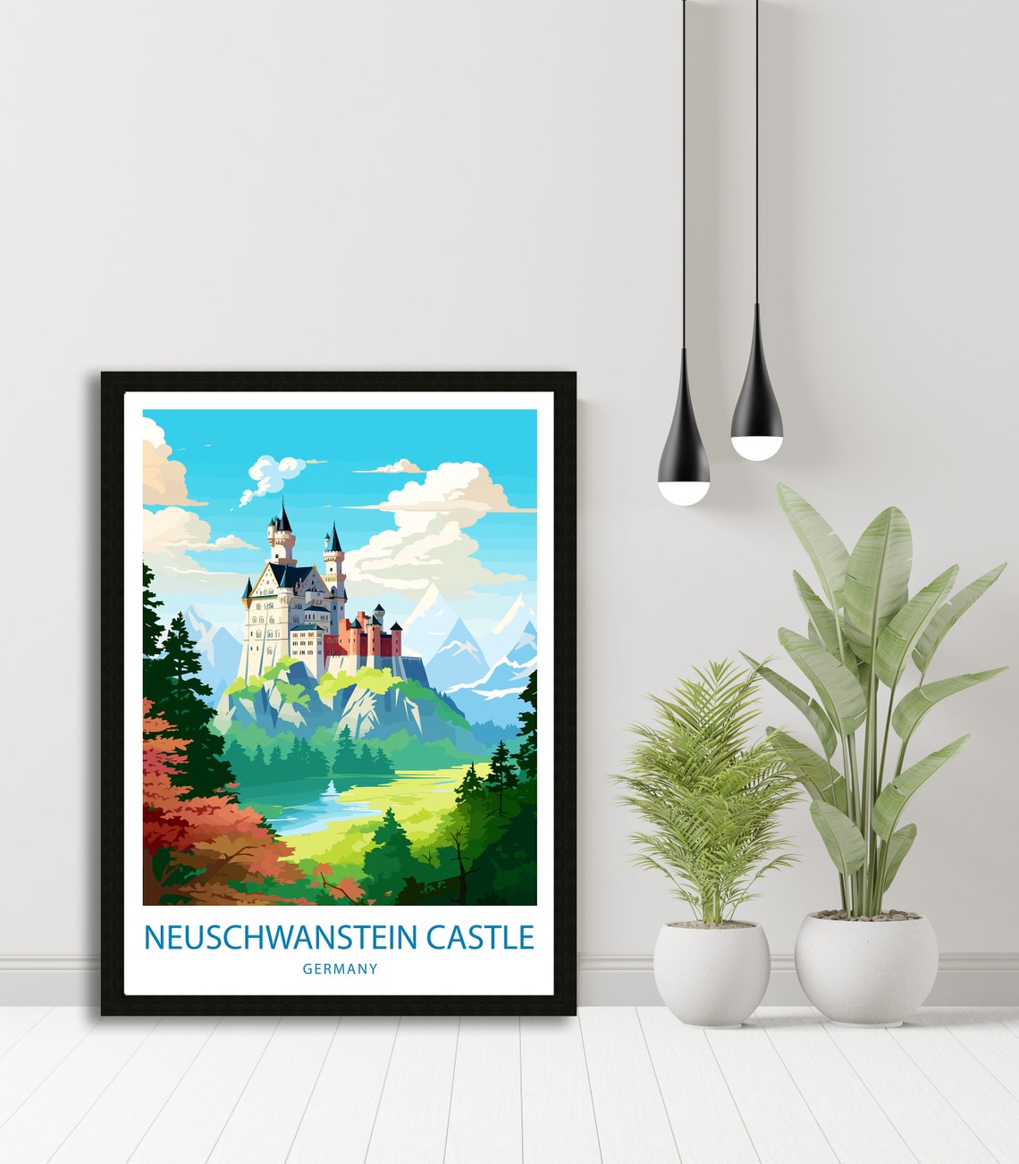 Neuschwanstein Castle Germany Fairytale Fortress Autumn Scene Poster - Image 4
