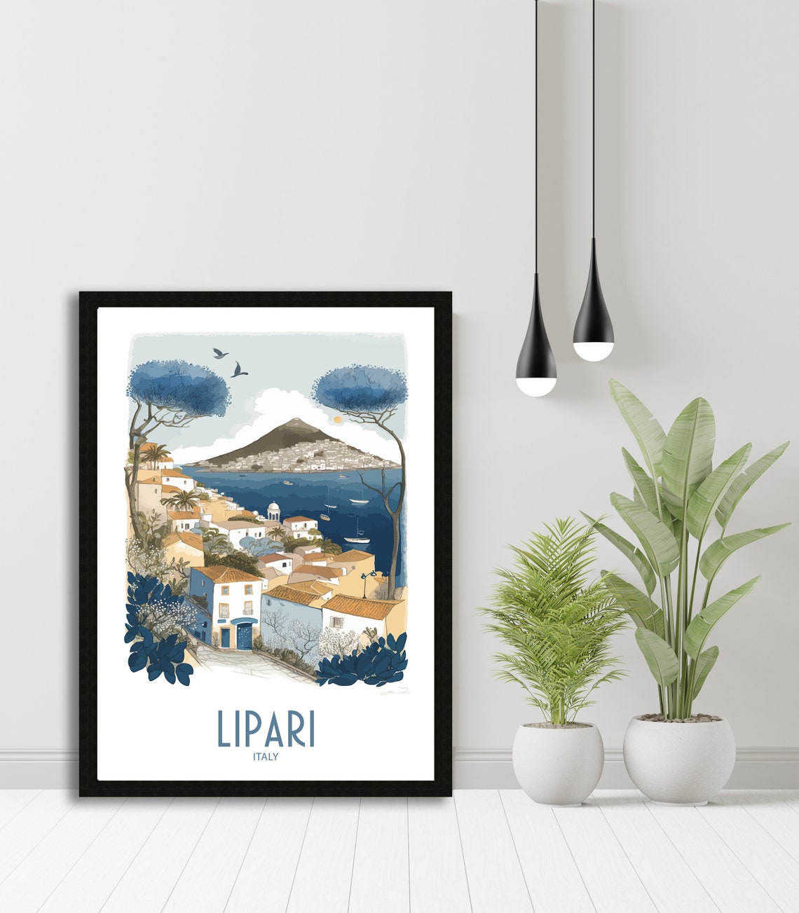 Lipari Travel Print Lipari Poster Home Dcor Lipari Italy Art Print Lipari Italy Room Print Lipari Italy Wall Art Lipari Scenic Prints - Image 3