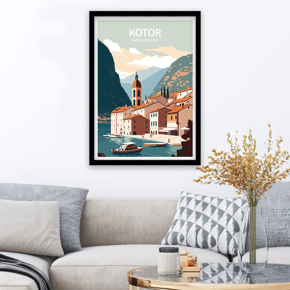 Kotor Travel Poster, Montenegro Scenery Art Print - Image 3