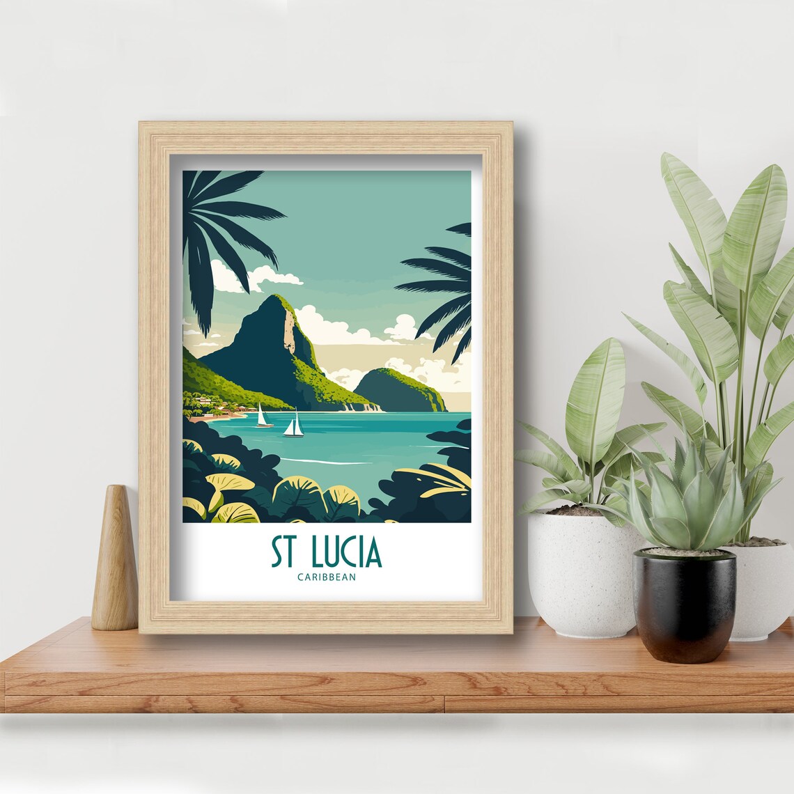 St Lucia Travel Poster, Saint Lucia Wall Art - Image 5