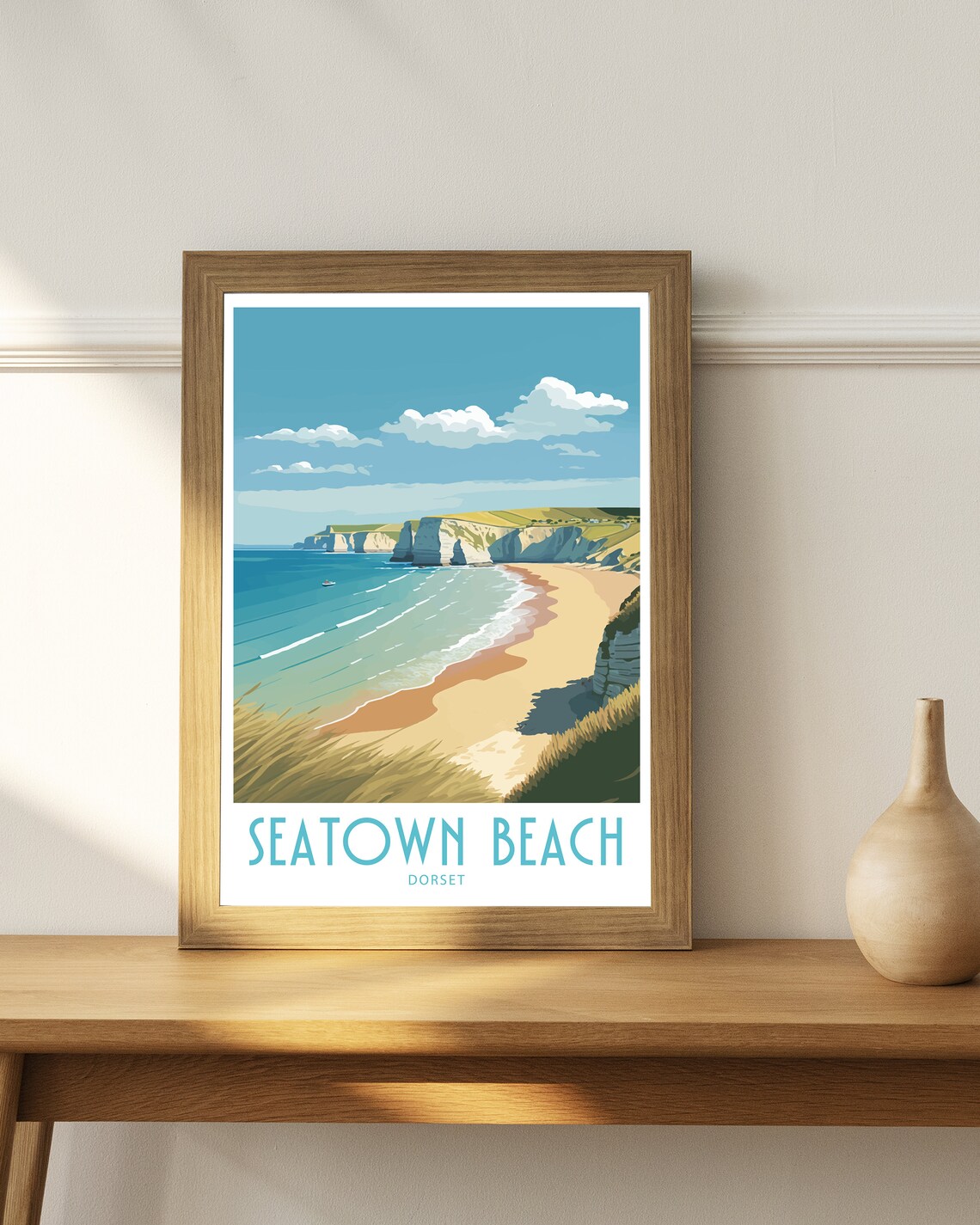 Seatown Beach Dorset Travel Poster - Image 4