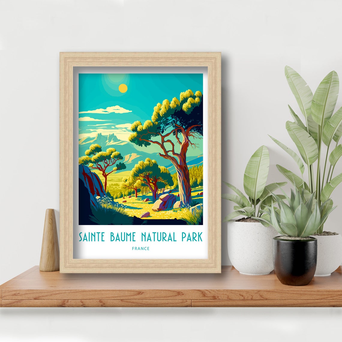 Sainte Baume Natural Park France Vintage Pine Forest Travel Poster - Image 6