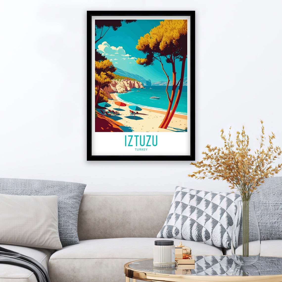 Iztuzu Travel Print Wall Art Iztuzu Turkey Travel Poster Gift Iztuzu Turkey Scenery Art Iztuzu Turkey Gift Wall Art Iztuzu Scenic Poster - Image 5