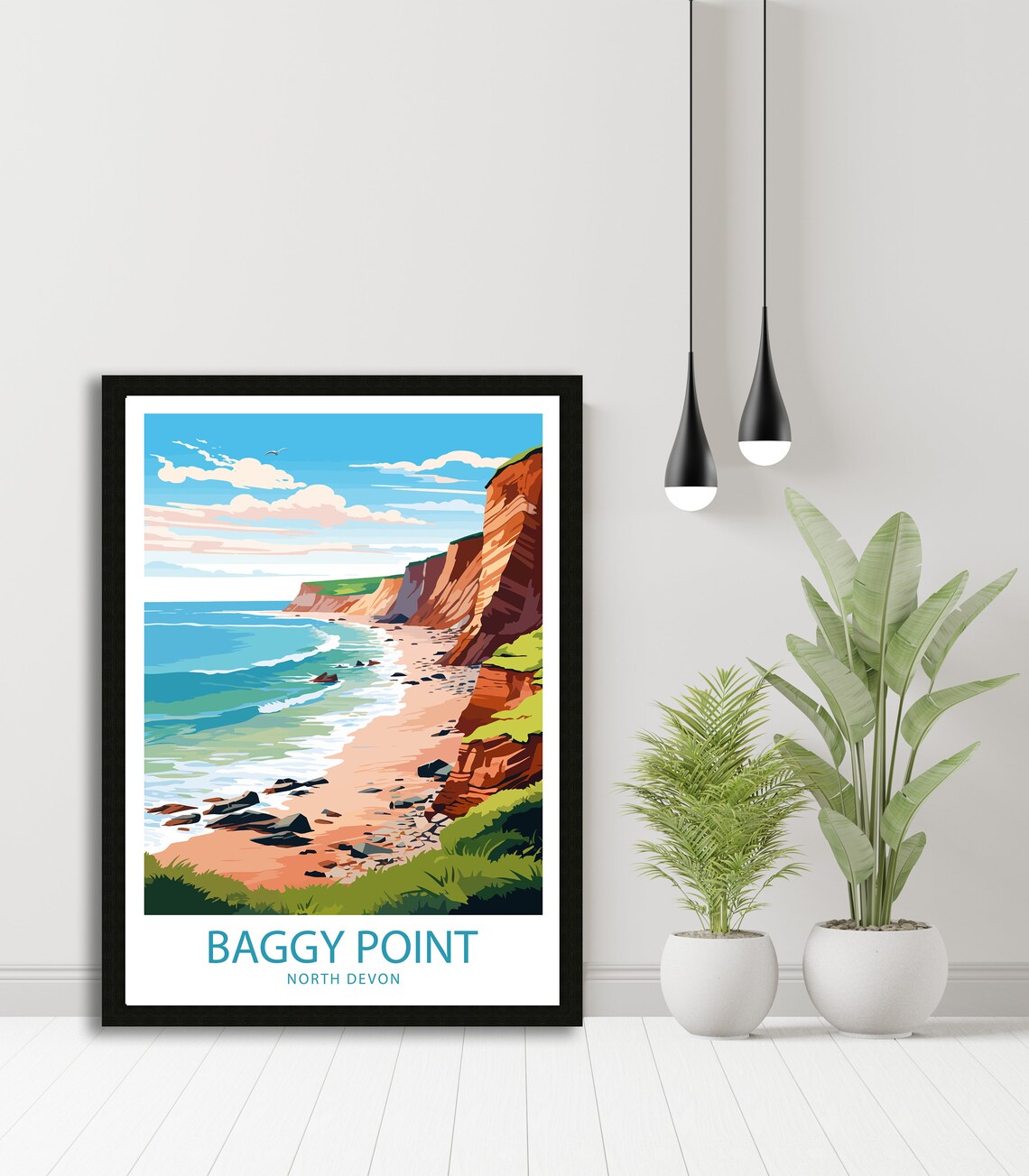 Baggy Point Travel Poster, UK Wall Decor - Image 4