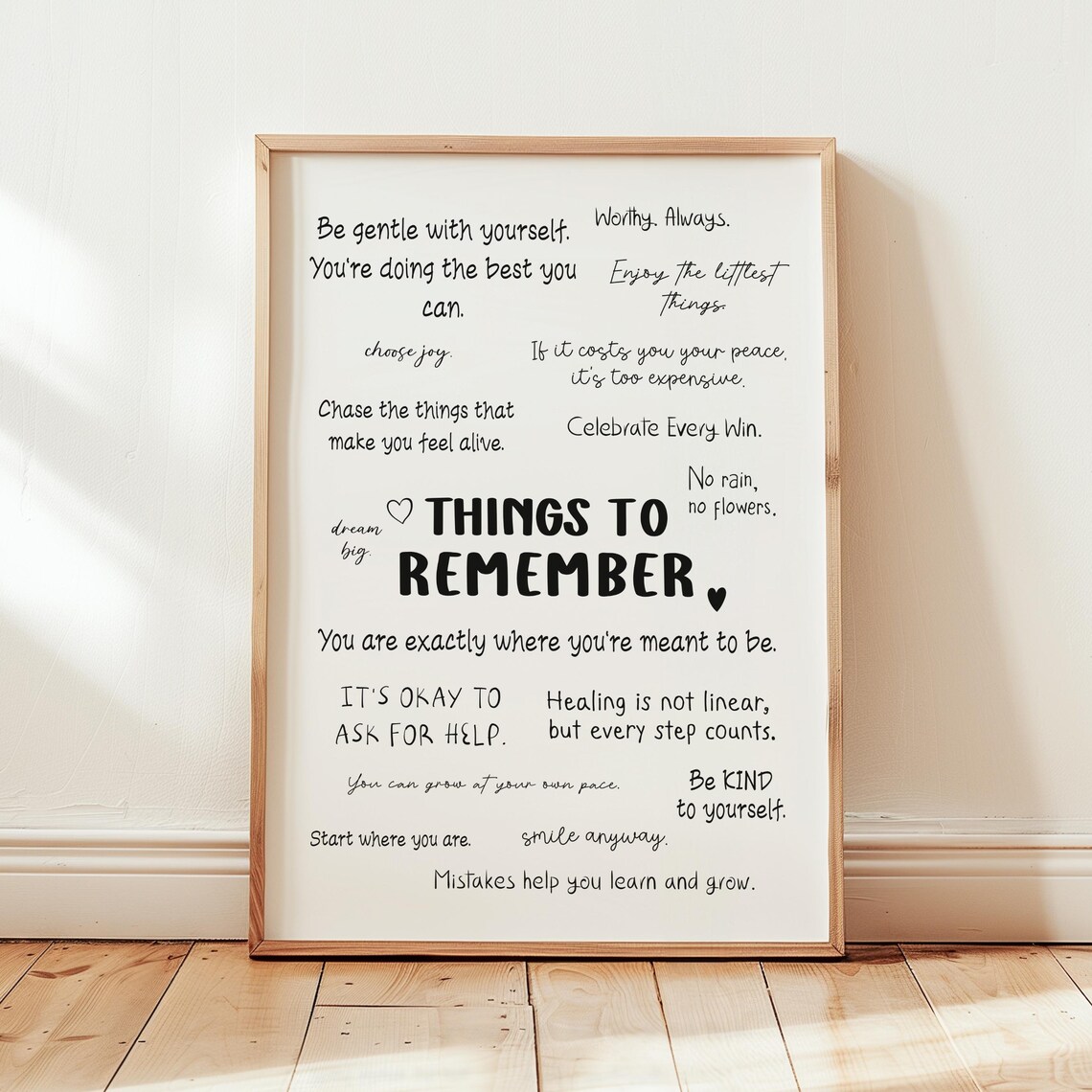 Positive Affirmation Quote Poster, Trendy Office Decor